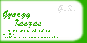 gyorgy kaszas business card